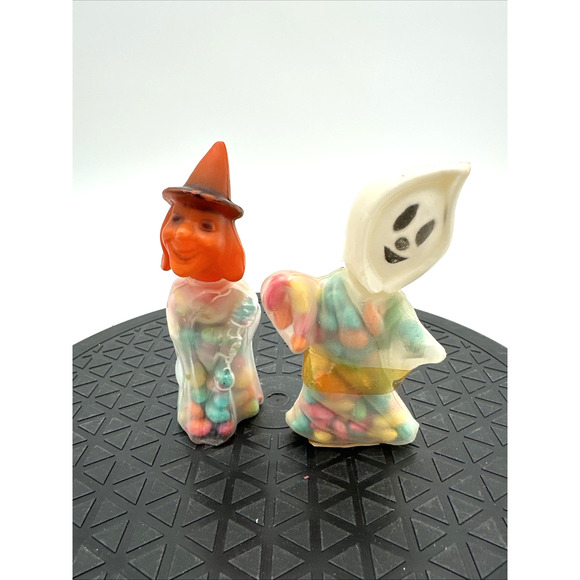 Rare Vintage E. Rosen Halloween Plastic Ghost And Witch Candies. - Picture 1 of 6
